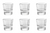 Vidivi  Diva Wasserglas 27 cl Transparent 6 Stück