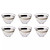 Vidivi Bowl Baguette 14 cm 61 cl Transparent Silver Glass 6 pieces