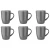Palmer Beker Colors 18 cl Grijs Porselein 6 stuks