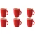 Palmer Cup Colors 18 cl Red Porcelain 6 pieces