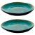 Palmer Plate Lotus 20.5 cm Turquoise Black Stoneware 2 pieces