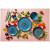 Palmer Plate Lotus 27.5 cm Turquoise Black Stoneware 2 pieces