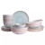Palmer Dinnerware set Light Blue Sea Stoneware 6-person 24-piece Blue