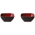 Palmer Schaal Lava 12 x 12 cm 30 cl Bruin Rood Stoneware 2 stuks