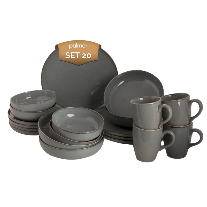 Palmer  Antigo Geschirrset Porzellan 4-Personen 20-teilig Blau Palmer  Antigo Geschirrset Porzellan 4-Personen 20-teilig Blau