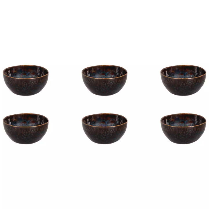 Palmer Schaal Eccentric 7.5 cm 10 cl Blauw Stoneware 6 stuks