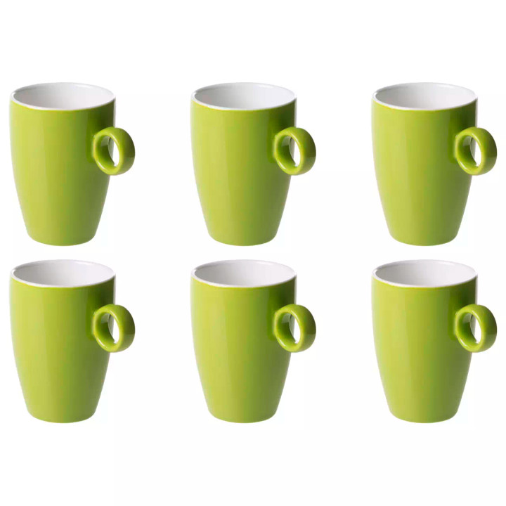 Maastricht Porselein Cup Bart Colour Cafe 23 cl Green 6 pieces