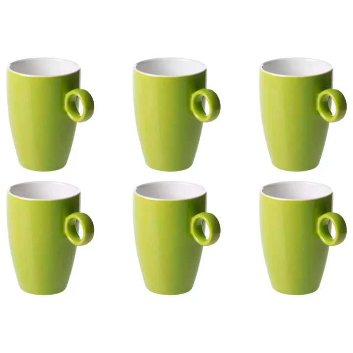 Maastricht Porselein Cup Bart Colour Cafe 23 cl Green 6 pieces