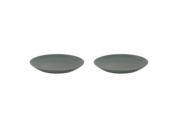 Mammoet Bord Spirit 21.5 cm Groen Stoneware 2 stuks