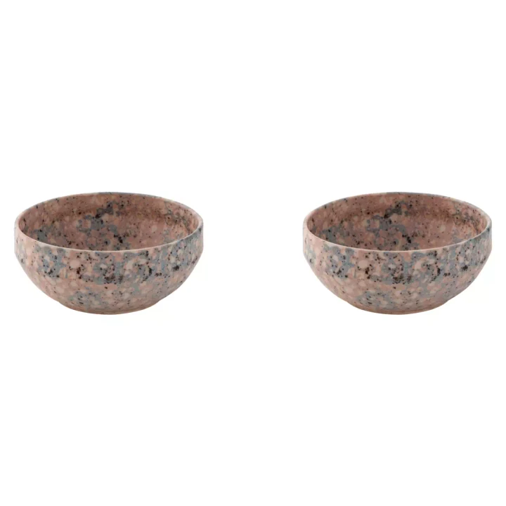 Palmer Bowl Confetti 14 cm 80 cl Pink Blue White Stoneware 2 pcs.