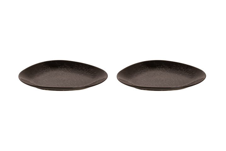 Maastricht Porselein Bord Tahiti 30 cm Zwart Porselein 2 stuks