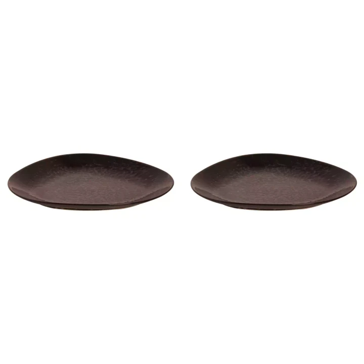 Maastricht Porselein  Tahiti Teller 30 cm Schwarzes Porzellan 2 Stück