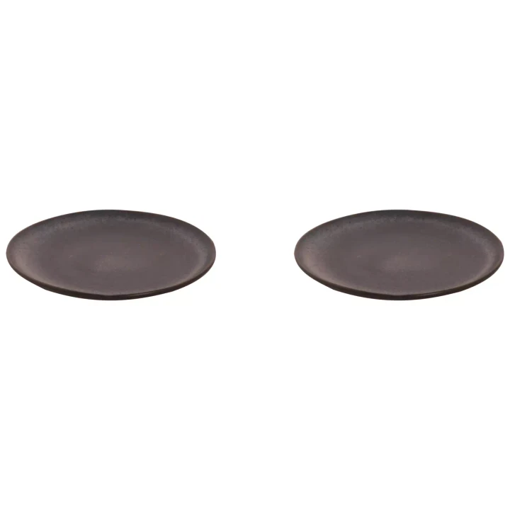 Palmer Plate Houston 22 cm Gray Black Stoneware 2 pcs.