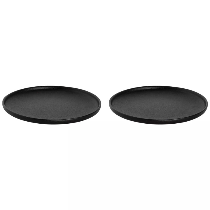 Maastricht Porselein Bord Universe 26 cm Zwart Porselein 2 stuks