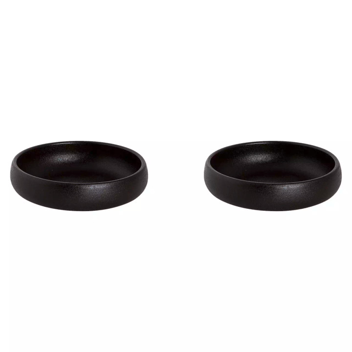 Maastricht Porselein Schaal Universe 11.5 cm 20 cl Zwart Porselein 2 stuks