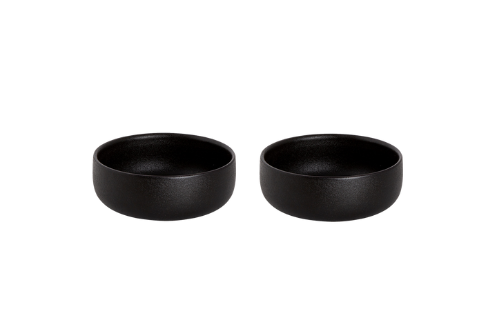 Maastricht Porselein  Universe Schüssel 14 cm 65 cl Schwarzes Porzellan 2 Stk.