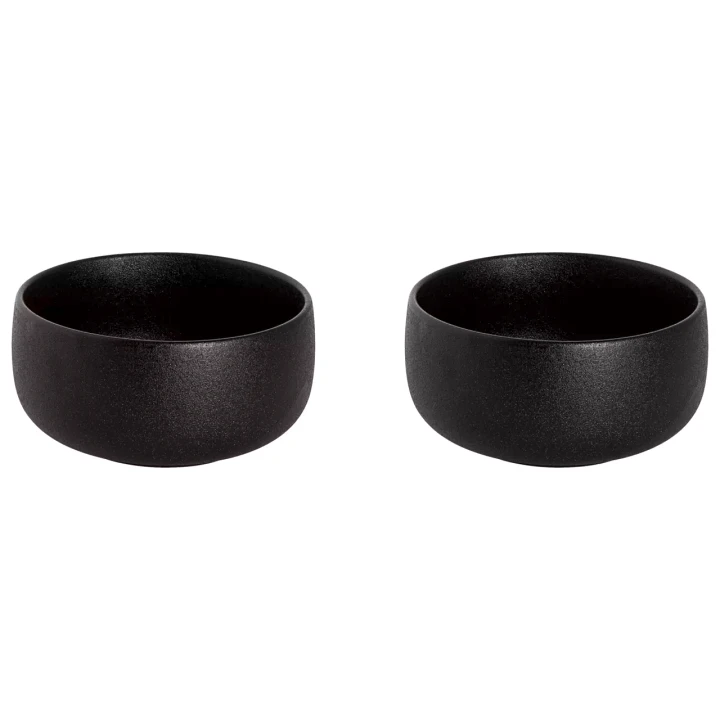 Maastricht Porselein Schaal Universe 11 cm 45 cl Zwart Porselein 2 stuks