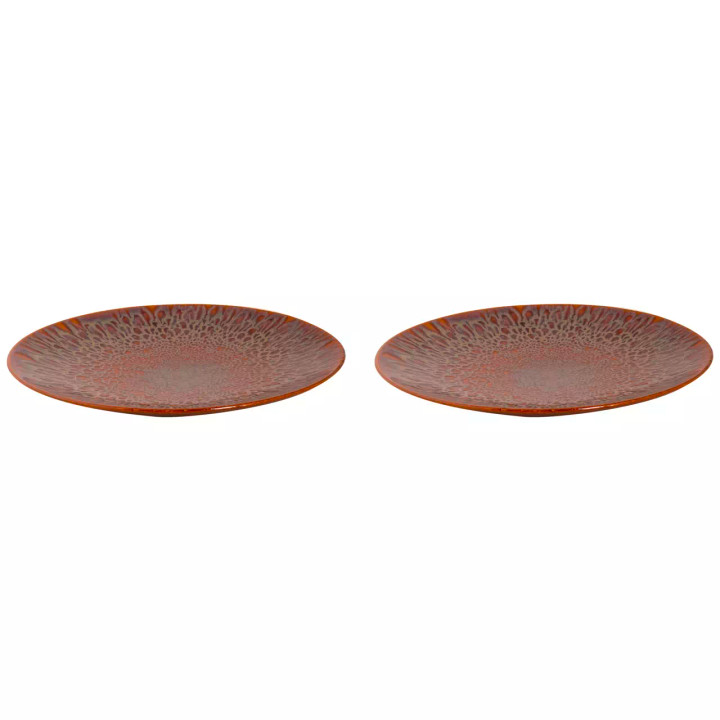 Palmer Bord coupe Magmatic 27 cm Bruin Stoneware 2 stuks