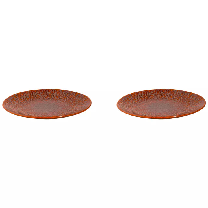 Palmer Bord coupe Magmatic 21 cm Bruin Stoneware 2 stuks