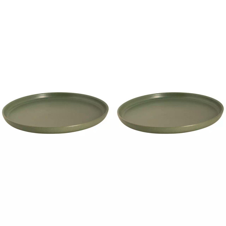 Palmer  Sandy Loam Teller 28 cm Grünes Steingut 2 Stück