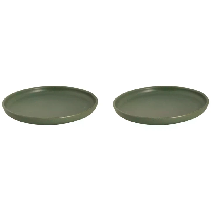 Palmer Bord Sandy Loam 22 cm Groen Stoneware 2 stuks