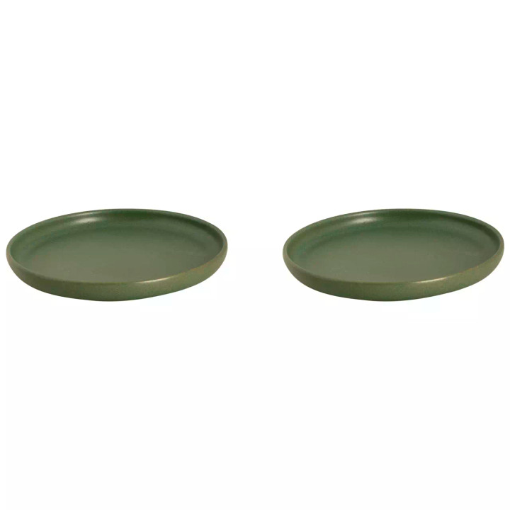 Palmer Bord Sandy Loam 17 cm Groen Stoneware 2 stuks