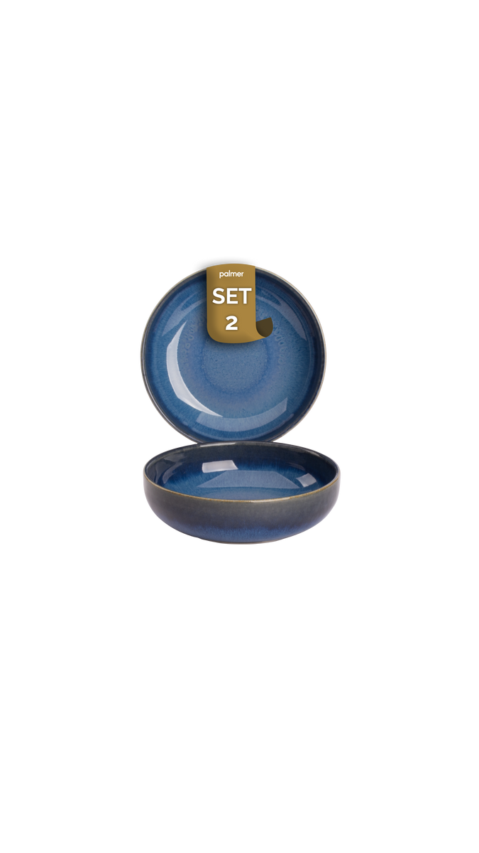 Palmer  Jory Schüssel 16 cm Blau Steingut 2 Stück