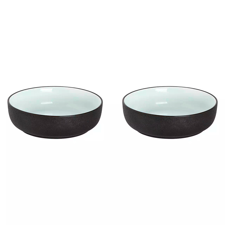 Maastricht Porselein Schaal Cosmic 16 cm 55 cl Zwart Wit Porselein 2 stuks