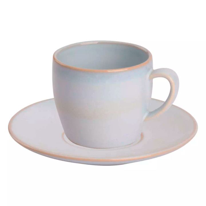 Palmer Coffee cup and saucer Barolo 21 cl 8 cm Light Blue Stoneware 2 pcs.