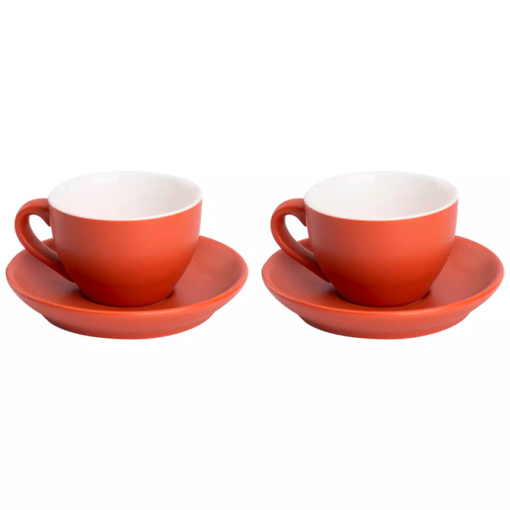 Palmer  Colors Cappuccinotasse und Untertasse Mat 18 cl 14 cm Braunes Porzellan 2 Stück