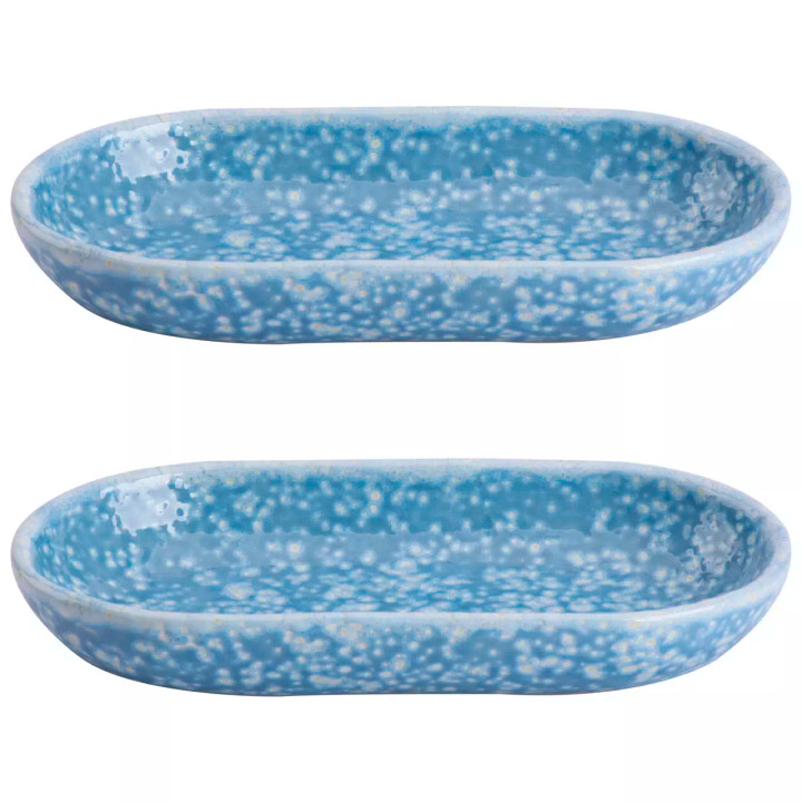 Colori Del Sud Cazorla Bord Ovaal 20 x 11.5 cm Blauw 2 stuks