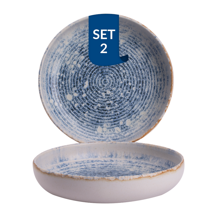 James Cooke Plate deep Azure Vintage 22 cm Blue White Stoneware 2 pcs. James Cooke Plate deep Azure Vintage 22 cm Blue White Stoneware 2 pcs.