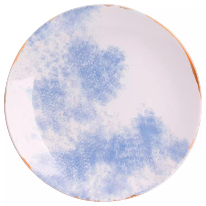 James Cooke Plate Clouded Charm 27 cm Blue White Stoneware 2 pcs.