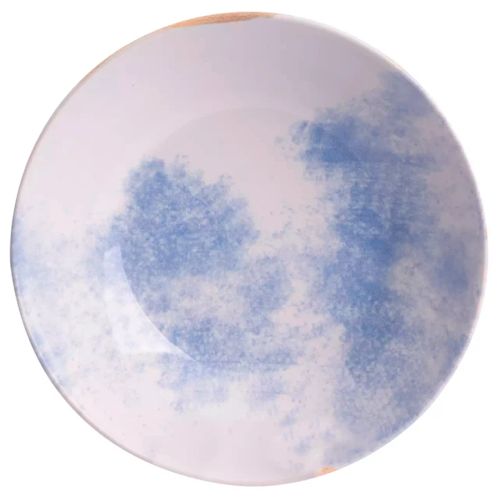 James Cooke Schale Clouded Charm 17 cm Blau Weiß Steingut 2 Stück