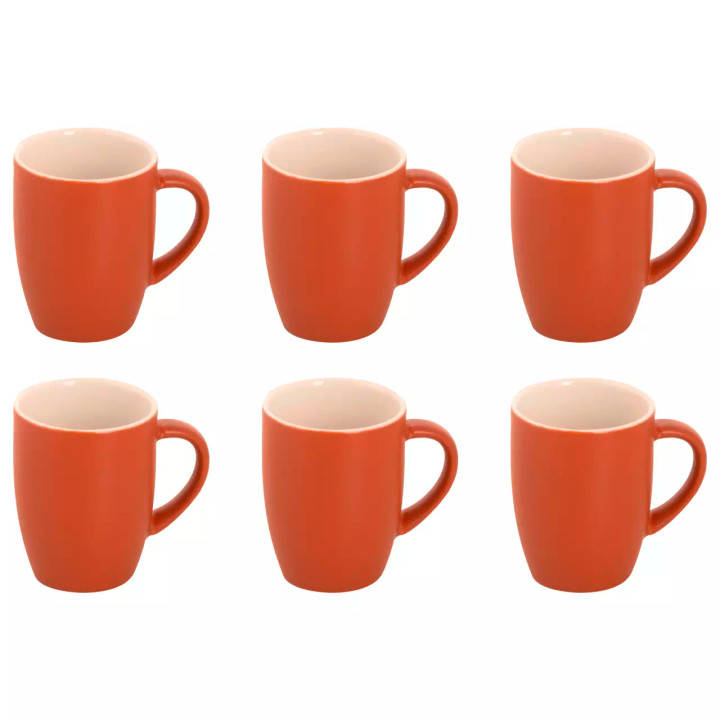 Palmer  Colors Tasse Matt 18 cl Braunes Porzellan 6 Stück