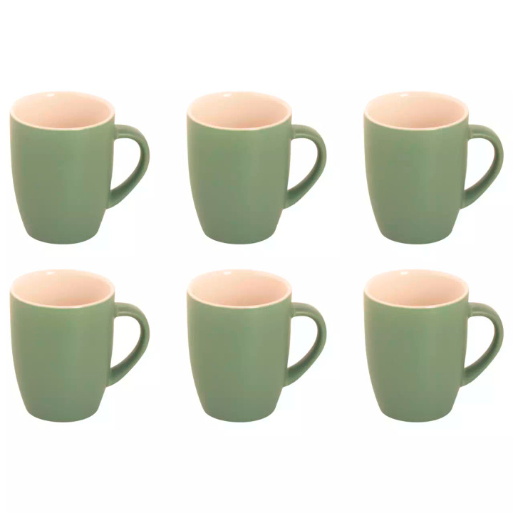 Palmer Cup Colors Matt 18 cl Green Porcelain 6 pieces