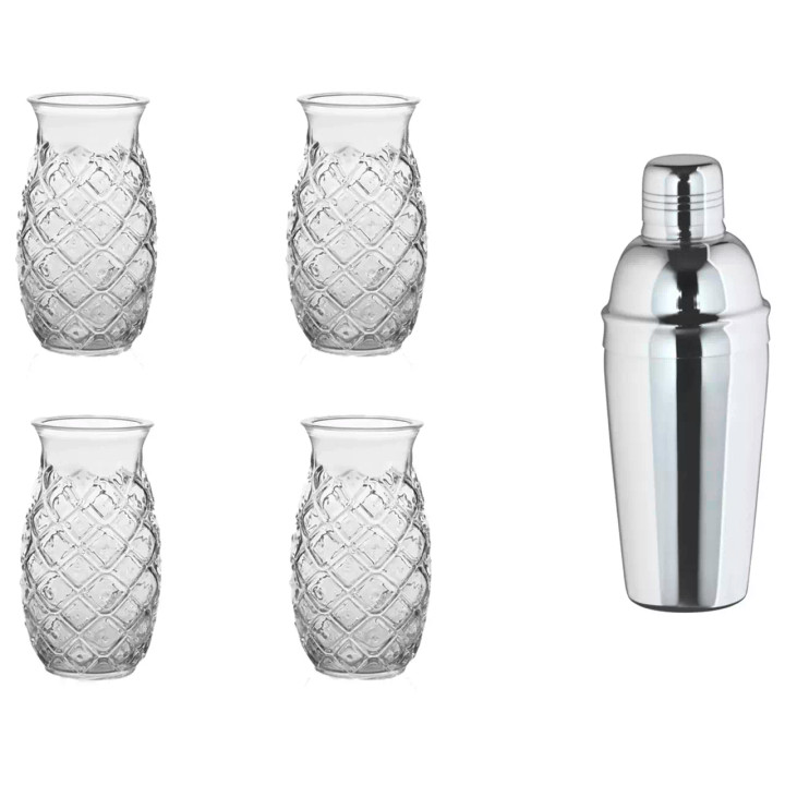 James Cooke Pina Colada Cocktail Set Inkl. Shaker 50,5 cl - 5-tlg.