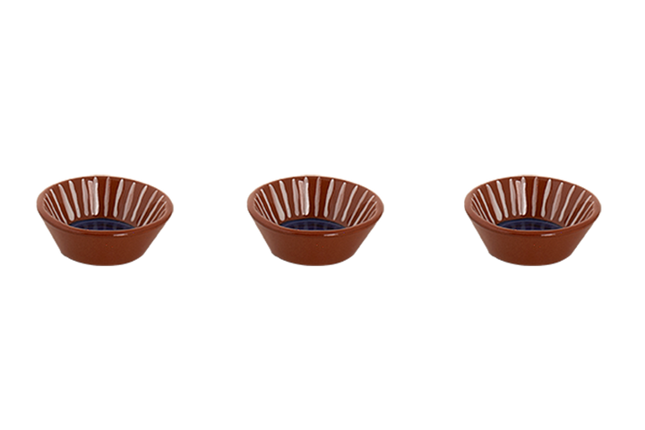 Colori Del Sud Mezquita Stripe Bowl 8 cm 6 cl Blue 3 pcs.