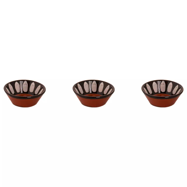 Colori Del Sud Mezquita Fleck Bowl 11 cm 20 cl Black 3 pieces