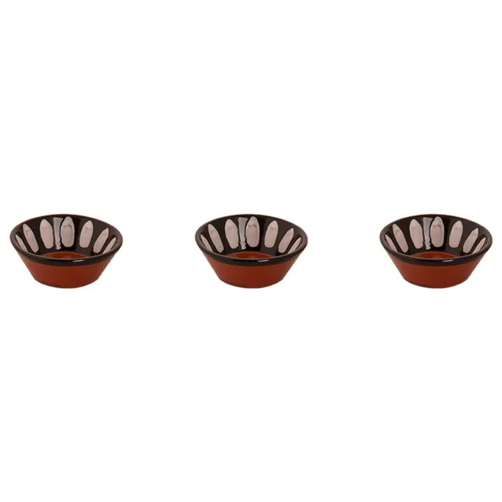 Colori Del Sud Mezquita Fleck Bowl 11 cm 20 cl Black 3 pieces