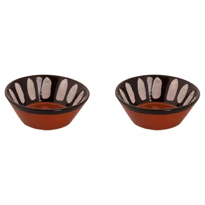 Colori Del Sud Mezquita Fleck Bowl 15 cm 45 cl Black 2 pcs.