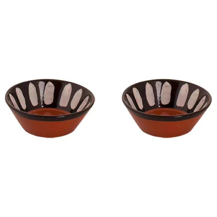 Colori Del Sud Mezquita Fleck Bowl 15 cm 45 cl Black 2 pcs.