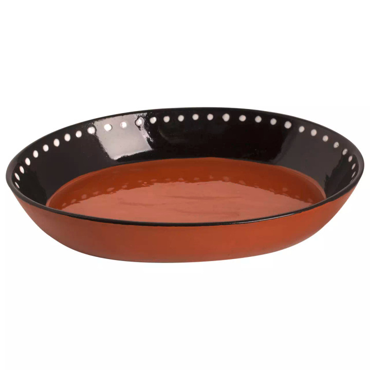 Colori Del Sud Mezquita Dot Bowl Oval 28 x 20 cm 1.3 l Black