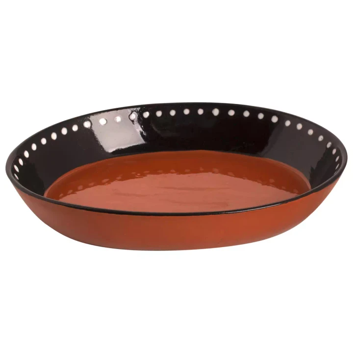 Colori Del Sud Mezquita Dot Schaal Ovaal 28 x 20 cm 1.3 l Zwart