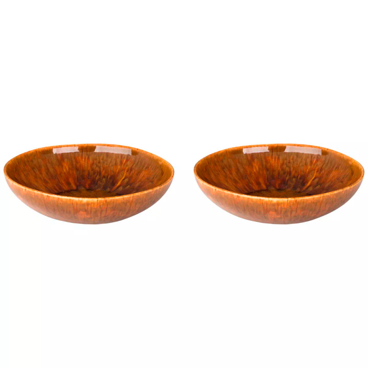 Palmer Plate deep Rustique 21 cm Brown Stoneware 2 pieces