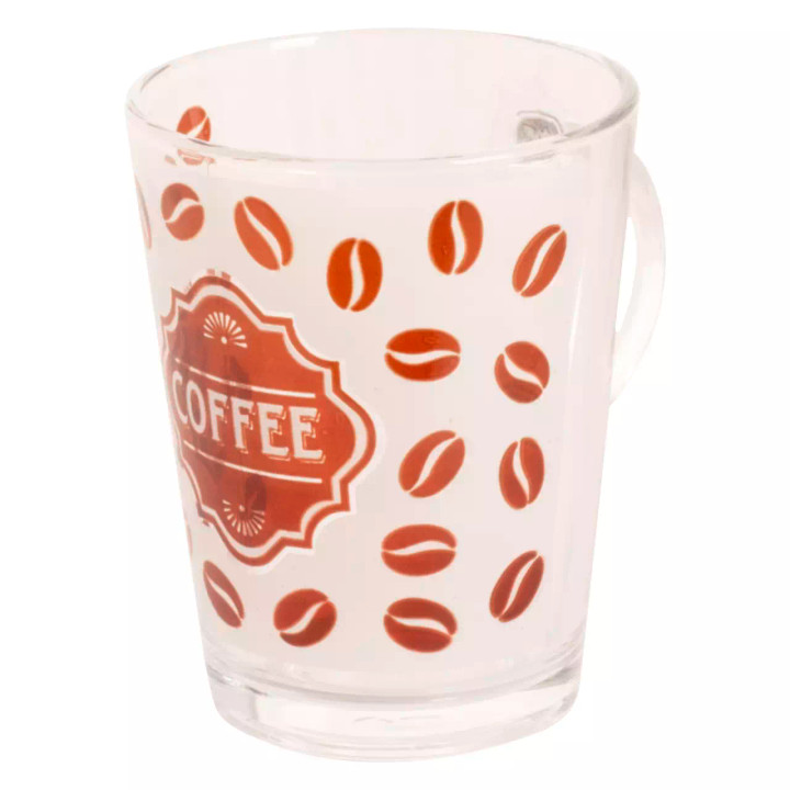 Tiffany Kaffeeglas 36 cl Hartglas Transparent Braun 6 Stück