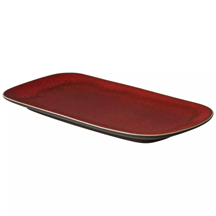 Palmer Bowl Lava 29.5 x 14.5 cm 1.5 l Brown Red Stoneware 2 pieces