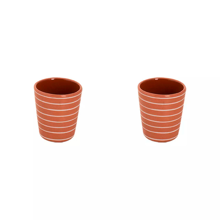 Colori Del Sud Mezquita Circle Beker zonder oor 20 cl Roze 2 stuks