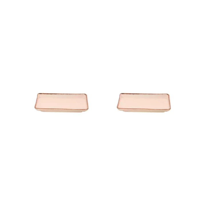 Maastricht Porselein  Akoya x 13 cm Cremefarbenes Porzellan 2 Stück