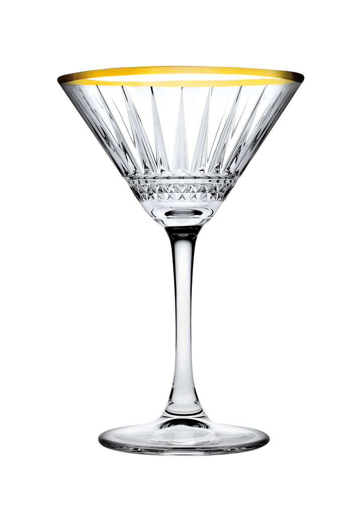 Pasabahce  Elysia Martini Glas Golden Rim 22 cl 4 Stück